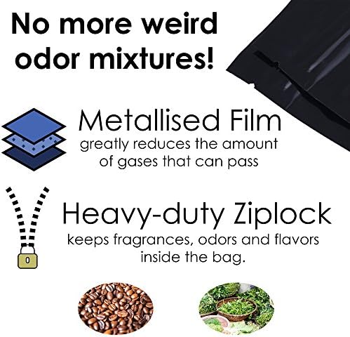 QQ Studio 100x Premium miros dovada alimentară în condiții de siguranță Față-Verso Culoare Mylar folie plat căldură sigilabil proba Ziplock sac 7.5x10cm