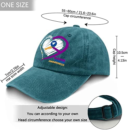MNSY Bladder Cancer Conștientizare în dificultate Capace de baseball pentru femei pălărie de capac din bumbac spălat grafic