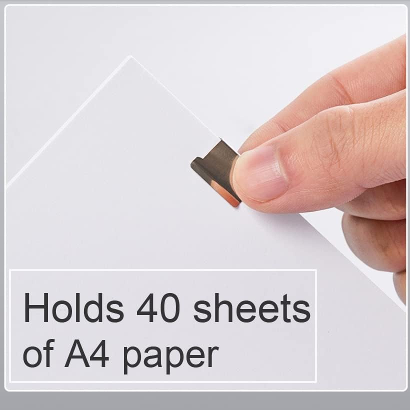 Distribuitor de clemă de hârtie Portabil Refolosibil pentru Școala de Office pentru Acasă, cu 50 de clipuri de reumplere a metalului