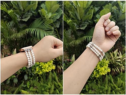 Brățară de perle Greciaciar Compatibile cu 40 mm Apple Watch Band 38mm Seria 6 5 Femei, Fashion Handmade Elastic Stretch Stretch
