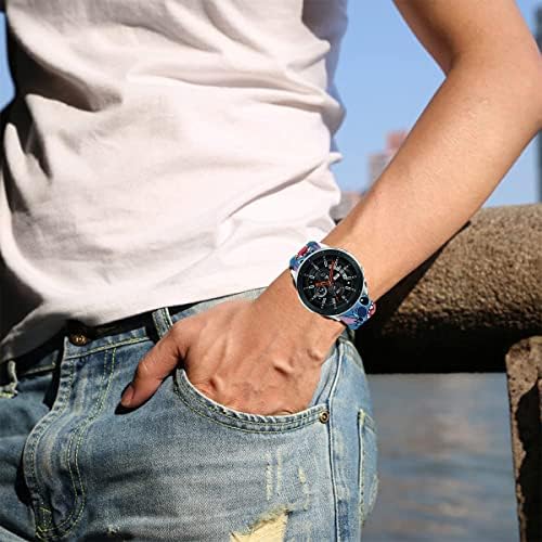 Sjiangqiao Stitch Band compatibil cu Samsung Galaxy Watch 5 / Ceas 42mm / Galaxy Watch 3 41mm / ceas 4 40mm 44mm / Activ 2 / Gear S2 clasic / Gear Sport / Ticwatch 2 silicon moale Chic drăguț benzi sportive de desene animate curea de înlocuire stil minunat pentru bărbați Femei