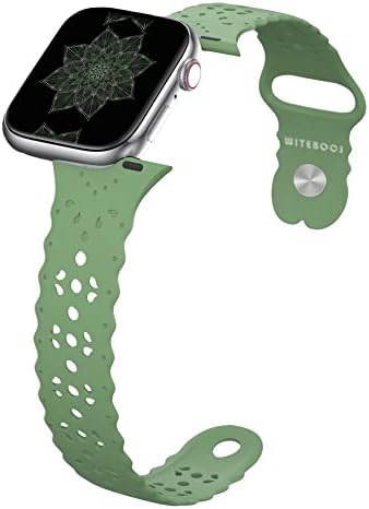 Banda de ceasuri Witebocs Compatibile cu Apple Watch Series 3 4 5 6 7 8 SE, Sport Silicon Silicon Breigh pentru femei, pentru