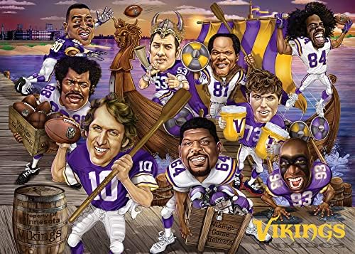 Capodopere 500 Piese sport puzzle pentru adulți-NFL Minnesota Vikings all-Time Greats-15x21