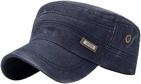 Unisex Vintage Spălate Cadet Cap Bumbac Militare Pălărie Plat Top Cap Sport De Bază Sun Hat Baseball Capace Armata Stil Pălărie