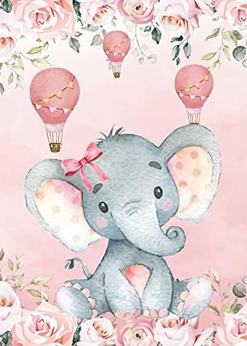 Xckali elefant Baby Shower fundal fete elefant duș fundal albastru floare balon decorare Baby Shower petrecere de aniversare