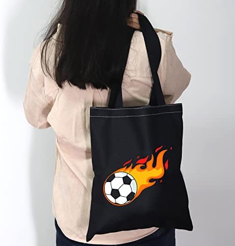 Soccer Ball Tote Bag Cadouri de fotbal Jucători de fotbal Cadouri de fotbal Canvas Tote Bag Loveri de fotbal Cadouri pentru