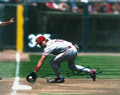 Dave Hollins Philadelphia Phillies Action Semnat 8x10 - Fotografii MLB autografate