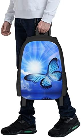 Aseelo personalizate frumusete fluture scoala rucsac mare colegiu rucsac Casual Bookbag călătorie Daypack pentru fete baieti adolescenti