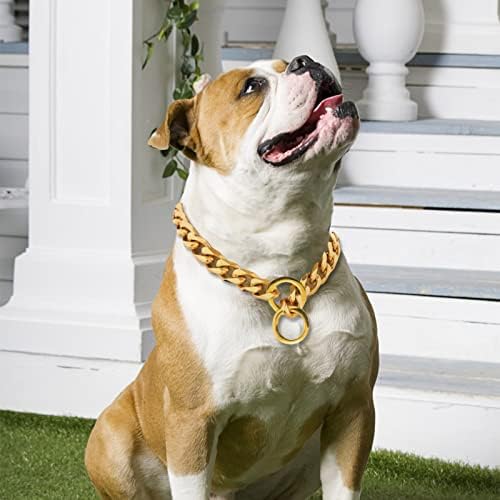 Slakkenreis din oțel inoxidabil Golden Pet de câine mare lanț pentru animale de companie guler Gold One Dimensiune