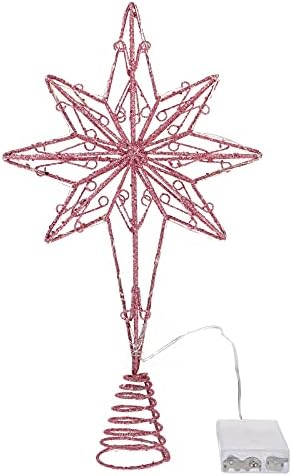 Solusre 1pc Craft de fier lampă de copac de Crăciun de Crăciun decor copac de topper decor de topper