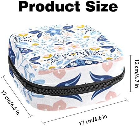 Blue Flower Model Sanitar Sanitar Sapkin Bag, pungă menstruală cu garnituri de chiloți de tampon Suport de tampon Organizator