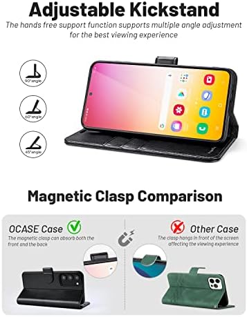 OCASE compatibil cu portofel pentru carcasă Galaxy S23 Plus 5g, carcasă din piele PU Flip Folio cu suporturi pentru carduri