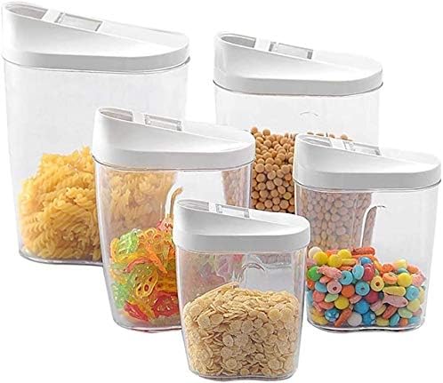 ZyHMW 5buc plastic uscat Dispenser de cereale cutie de depozitare bucătărie alimente cereale orez c Ontainer transparent Crisper