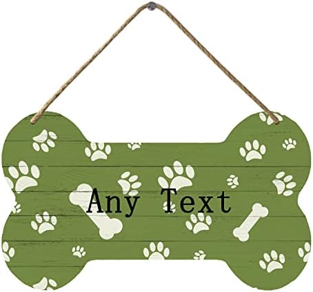 Eveokoki Personalizat Dog Semn de câine personalizat pentru câini Casă din lemn Decor Decor Custom cu semn de animale de companie pentru decorul pentru fermă de casă 8.4*4.8inch