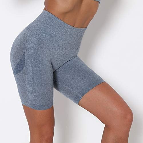 Pantaloni scurți de ridicare a femeilor Pantaloni scurți de yoga Antrenament de pradă atletică Pantaloni scurți cu talie înaltă Control de burtă BodyCon fără probleme