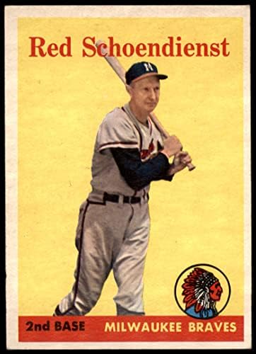 1958 Topps # 190 Red Schoendienst Milwaukee Braves Ex Braves