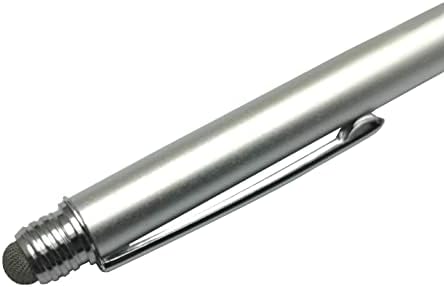 Pen -ul Boxwave Stylus Compatibil cu Asus VivoBook Flip 14 TP412FA - DualTip Capaciity Stylus, Fibre Tip DISC Tipul Capacitor Stylus Pen - Silver metalic