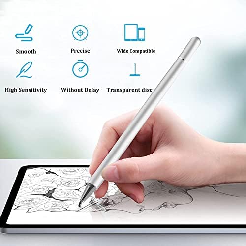 Stilouri Stylus pentru ecrane tactile, 2 în 1 Penul de stil magnetic de înaltă precizie Pen universală pentru iPad compatibil cu toate ecranele tactile （alb -negru）