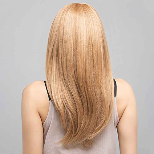 SOKU căpșuni Blonde peruca sintetice 20 Păr Natural Drept Cu breton Franjuri fără cusur Hairline Glueless mașină a făcut peruci pentru femei Fete Petrecere peruca parul moale peruci realiste