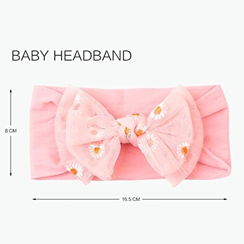 Toddler Baby Girls Headbands Toddler Infant Baby Boys Girls Floral Print Stretch Floral Bow Hairband Headwear 3 Ani.