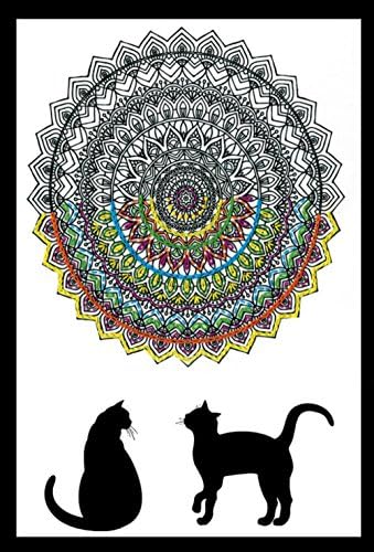Proiectare lucrări Crafts 4002 Cat Mandala 10 x 16 Kit Zenbroidery, multicolor