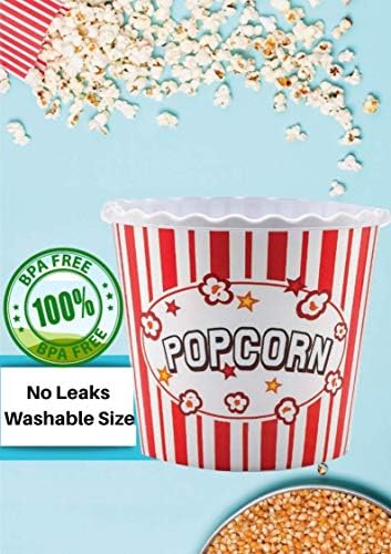 Recipiente de Popcorn din plastic reutilizabile în stil Modern / set de boluri de Popcorn pentru noaptea cinematografului - lavabil în mașina de spălat vase -
