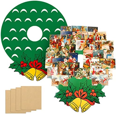 Gueevin 2 bucăți de Crăciun pentru card de Crăciun Holiday Afișat Holder Photo Photo Coroană de Crăciun Suport pentru coroană pentru casă, muncă, școli, petrecere, 23,6 x 31,5 inci