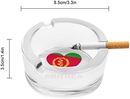 Love Eritrea Glass Glashtray pentru țigări de tăvi de cenușă rotundă pentru biroul de acasă și restaurante
