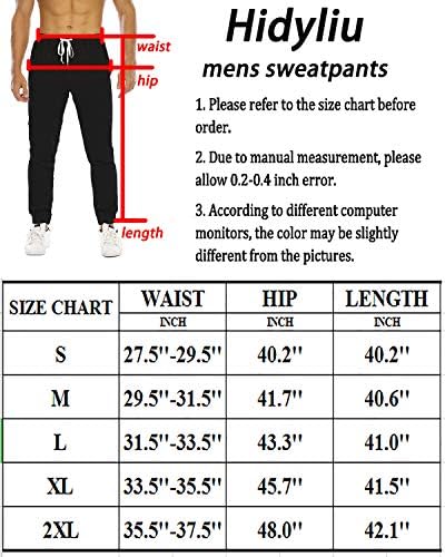 Hidyluu pentru bărbați pentru bărbați elastică talie antrenament antrenament joggers pantaloni de pulover pantaloni de gleznă