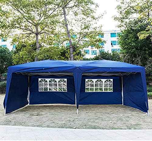 Ytyzc 3 x 6m Două ferestre practice cu apă impermeabilă corturi de nuntă albastru pentru evenimente de petrecere pentru evenimente