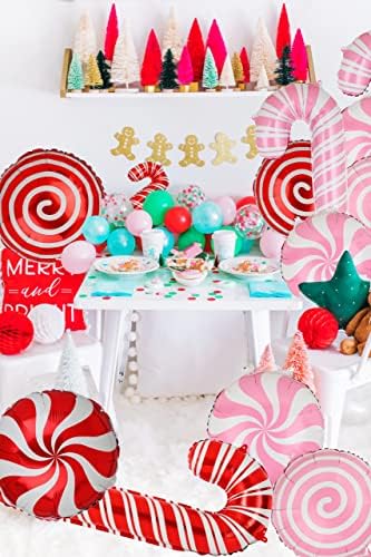 Sweet Candy Balloon Roz Roșu Roșu Canete Balloane Lollipop Balloon Xmas Christmas Candies Tema Candyland Birthday Party Decor