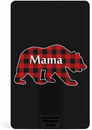 Plaid Mama Bear USB Drive Flash Drive Personalizat Card de credit Drive Memorie Stick USB Cadouri cheie