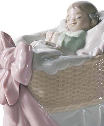 Lladró o nouă figurină de fete de comori. Figura pentru bebeluși din porțelan.
