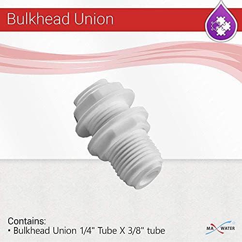 Max Water Inverse Osmoză Union Bulkhead 1/4 tub x 3/8 Tub