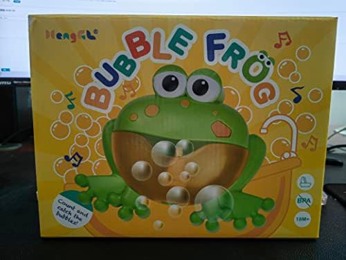 Henggl Baby Bath Bubble Jucării Set, Tub Big Frog Bubble Bubble Maker Blower Jucării cu 12 Muzică Jucării de duș pentru copii,