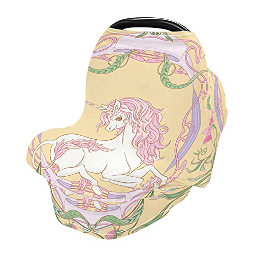 MNSRUU Capacul scaunului auto pentru bebeluși pentru bebeluși care alăptează eșarfă de asistență medicală moale, respirabil,