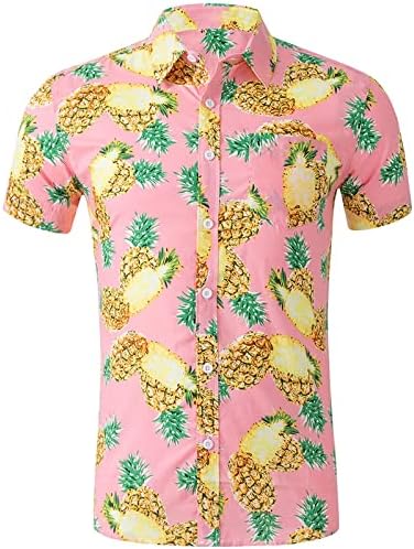 2023 bărbați noi cu mânecă scurtă casual primăvară vara v gât 3d cămăși imprimate butoane de modă cămăși bluză de top ling