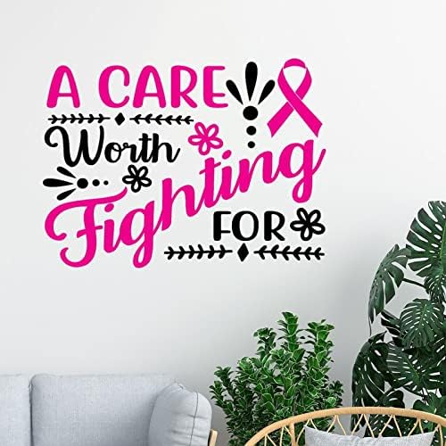Îngrijire în valoare de luptă pentru Fereastra Decor perete Decal cancer conștientizare decalcomanii pentru perete Fighte războinic