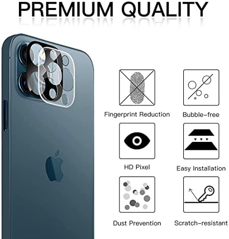 Protector pentru obiectivul camerei Ivishow 2021 compatibil pentru iPhone 13 Pro / iPhone 13 Pro Max.[Rezistent La Zgârieturi]-Cerc