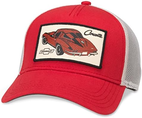 American Needle Corvette Valin Patch reglabil pălărie de baseball reglabilă, roșu
