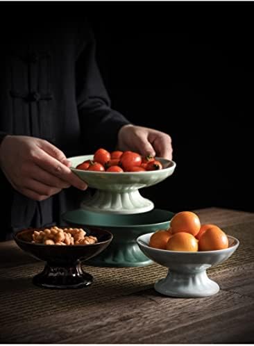 N / A Creative Zen placă mare Chineză high-picior ceai placa cuptor devine fructe placă gustare bomboane fructe uscate placa