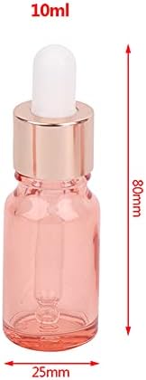Sticle de picătură de sticlă roz, 12 pachet de ulei esențial picătură de ulei Bottels Sticle de probă de parfum Recipient Cosmetic