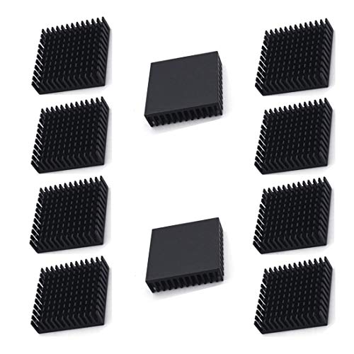 bnafes aluminiu radiator Chipset căldură Radiator răcire Fin radiator 40mm x 40mm x 11mm Black10pcs