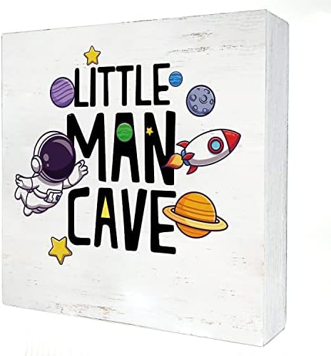 Spațiu exterior creșă din lemn cu cutie de lemn Spațiu Astronaut Micuț Peștera Cutie din lemn Placă de blocare pentru perete