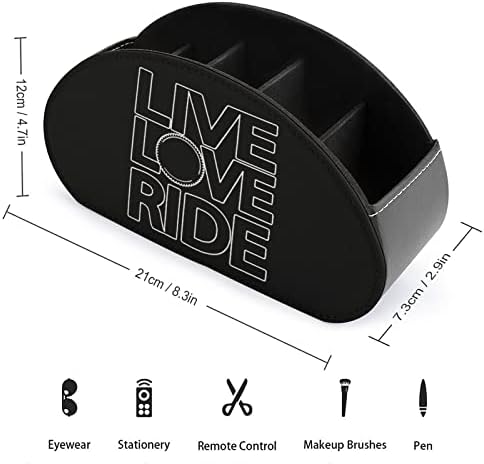 Live Love Ride Horse Remote Control Holder organizator de birou din piele pentru consumabile de birou telecomandă