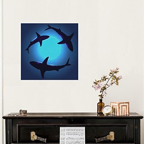Vinil perete Citate autocolante rechin balenă pește nautice drăguț perete Mural perete decor peisaj marin ulei pictura opera