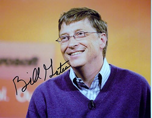 Kirkland Signature Bill Gates, Microsoft, 8 x 10 Autograf foto pe hârtie foto lucioasă