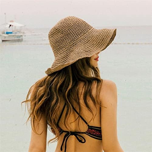 WYFDP vara pălării largă refuz Jazz capace femei barbati Casual Clasic trupa centura lanț de primăvară paie în aer liber plaja