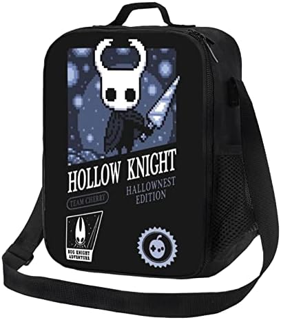 NIKROAD Hollow Game & nbsp; Knight Lunch Bag, cutii amuzante de prânz Anime, geantă rezistentă reutilizabilă izolată, Geantă