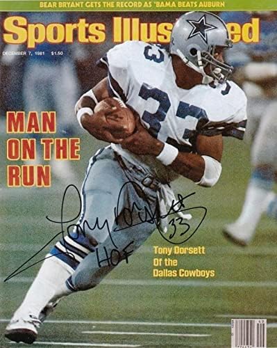 Tony Dorsett Dallas Cowboys Sports Illustrated Cover semnat 8x10 - Fotografii autografate NFL